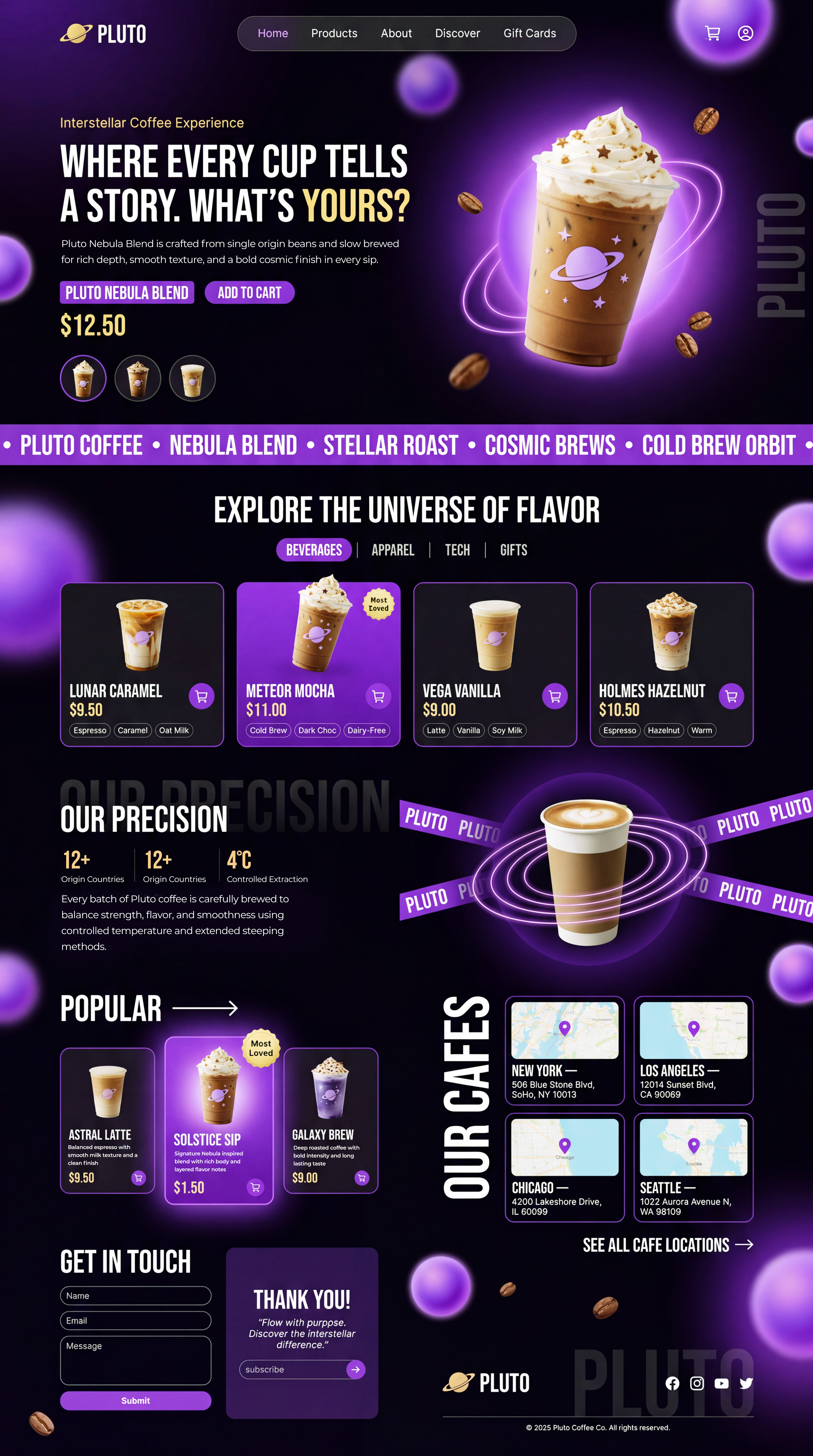 Pluto Coffee  ·  UI Design